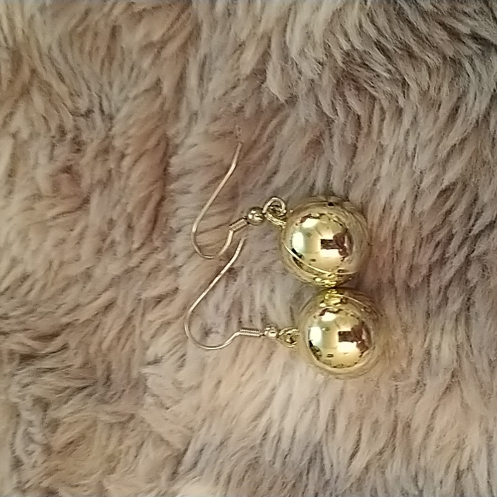 Gold Ball Handmade Earrings